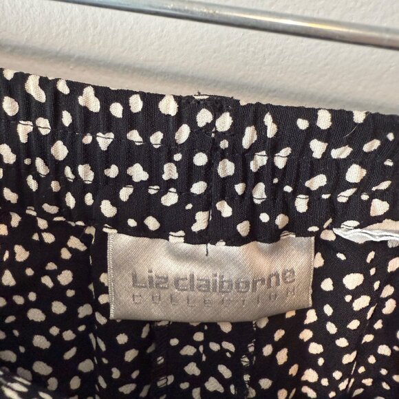 Liz Claiborne Collection Womens Black & White Polka Dot Pants Size 4 - Picture 4 of 6